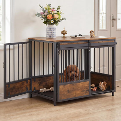 Goflame Dog Crate Furniture with 2 Doors
