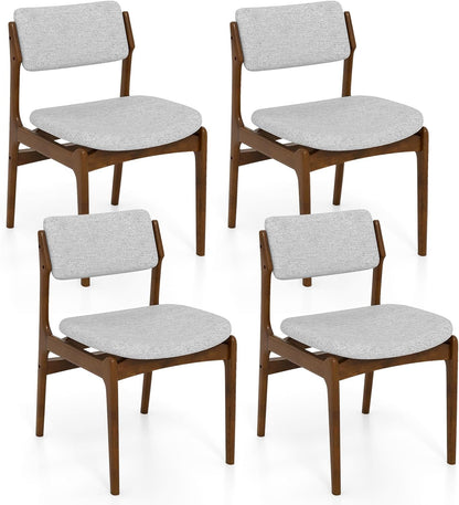 Goflame Modern Padded Dining Chairs with Rubber Wood Legs Set of 2/4