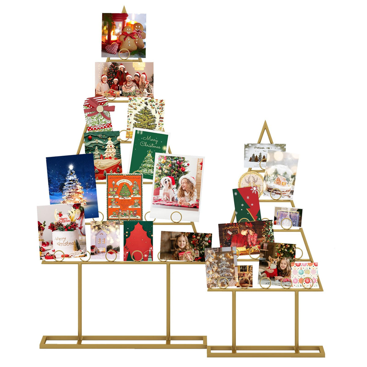 Goflame 2 Pack Christmas Tree Photo Holder with 36 Round Clips