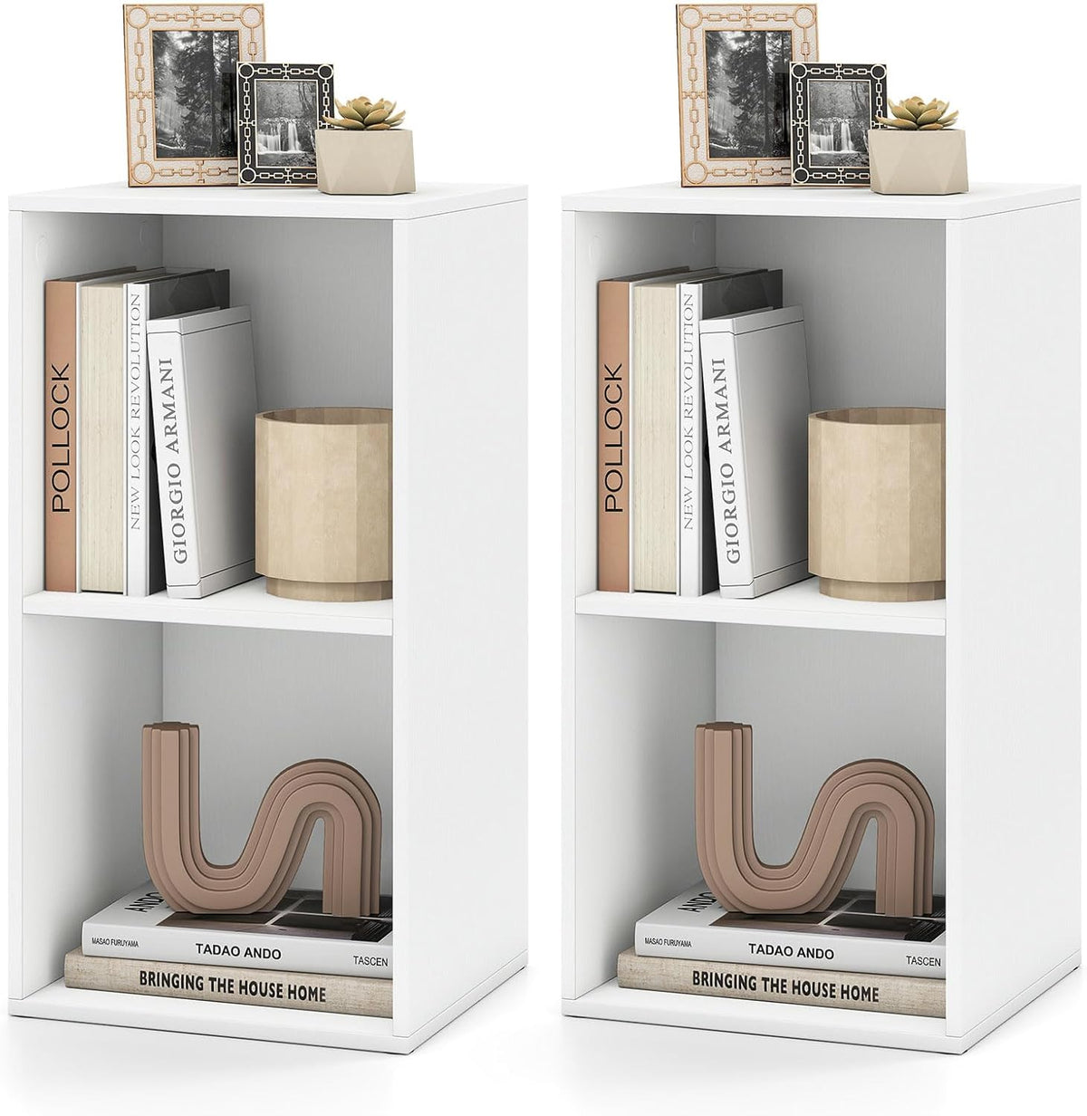 Goflame 3-Cube Modern Bookcase, Vertical or Horizontal