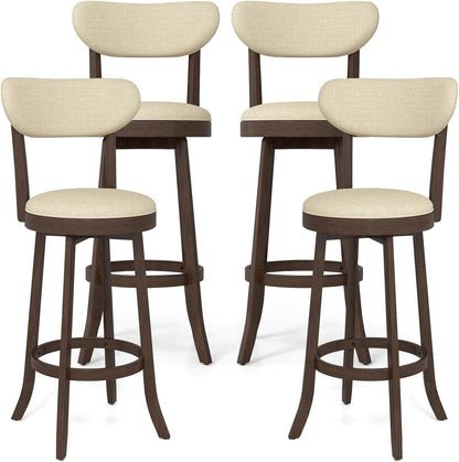 Goflame 30.5" Swivel Bar Stools Set for Kitchen Island Dining Room Pub