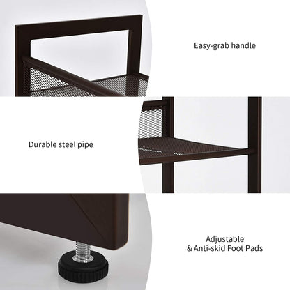 4-Tier Metal Shoe Rack, Shoe Storage Organizer - Goflameus