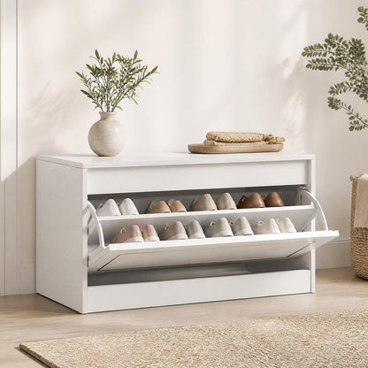 GOFLAME Shoe Storage Cabinet with Flip Drawer