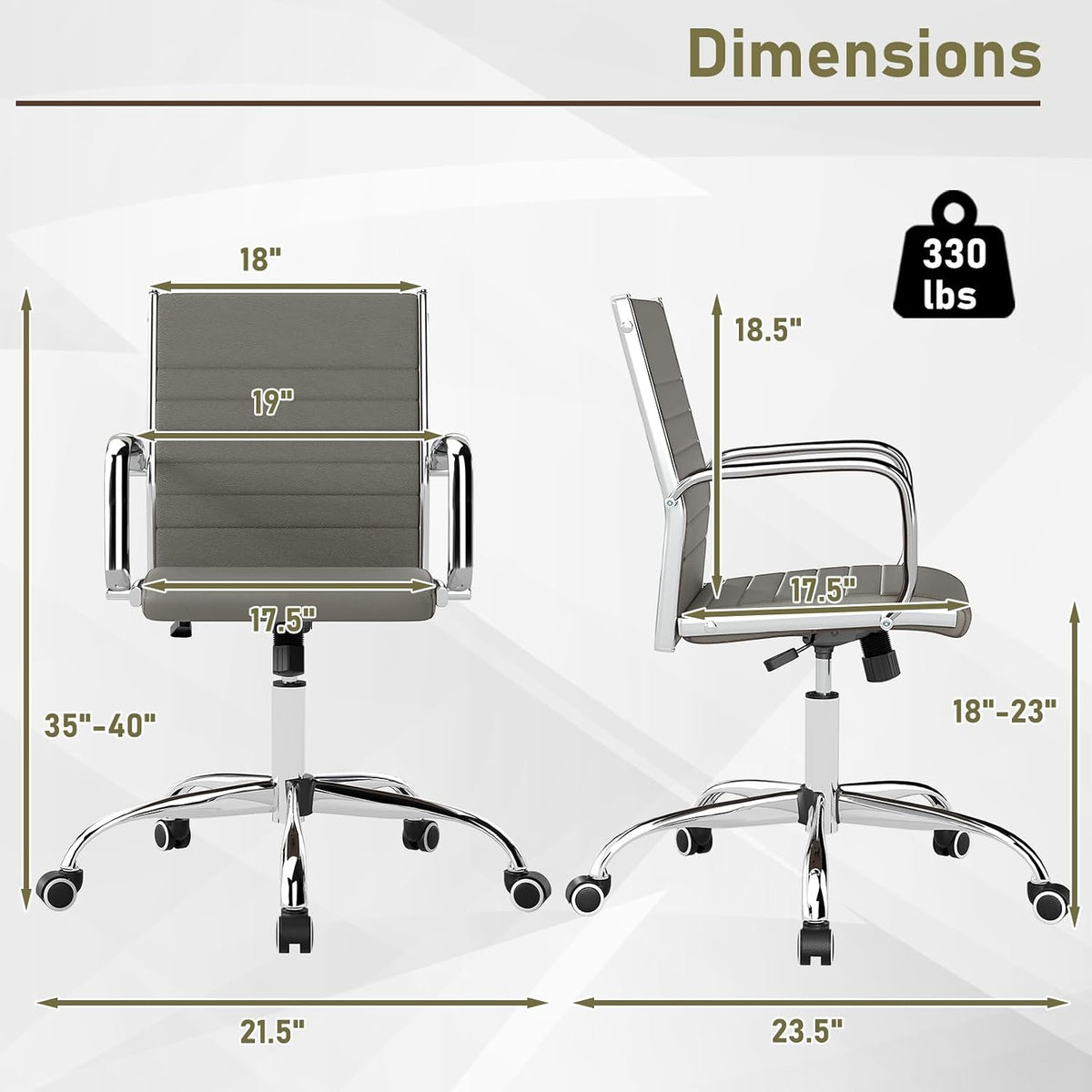 Goflame Leather Office Chair,Ergonomic Computer Desk Chair
