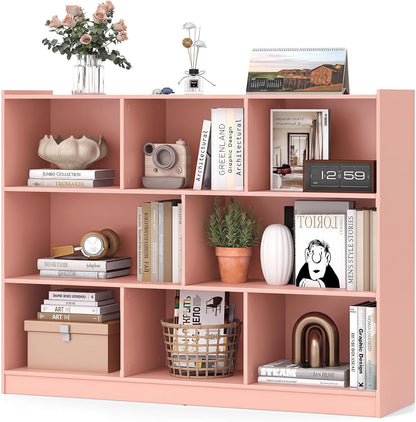 Goflame 8 Cube Bookcase, Freestanding 3-Tier Open Bookshelf