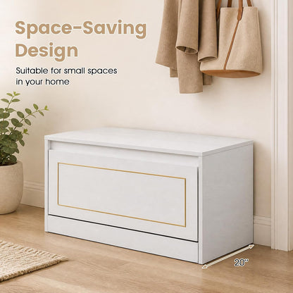 GOFLAME Shoe Storage Cabinet with Flip Drawer