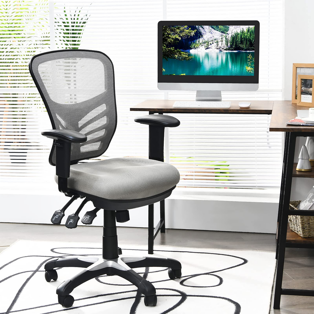 Goflame Seat Tilt Adjustment Office Chair for Working Studying Gaming