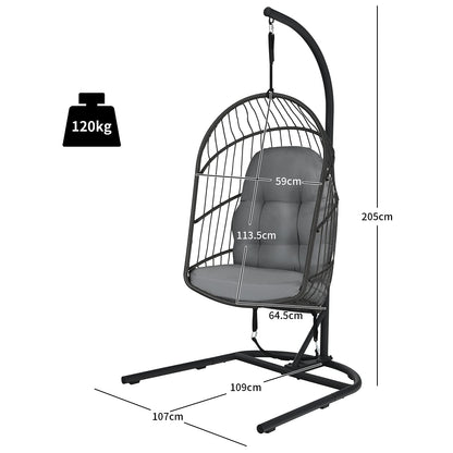 Goflame Hanging Egg Chair with Stand