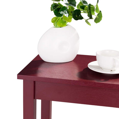 Goflame Narrow Telephone Table with Shelf and Legs for Small Spaces, Espresso