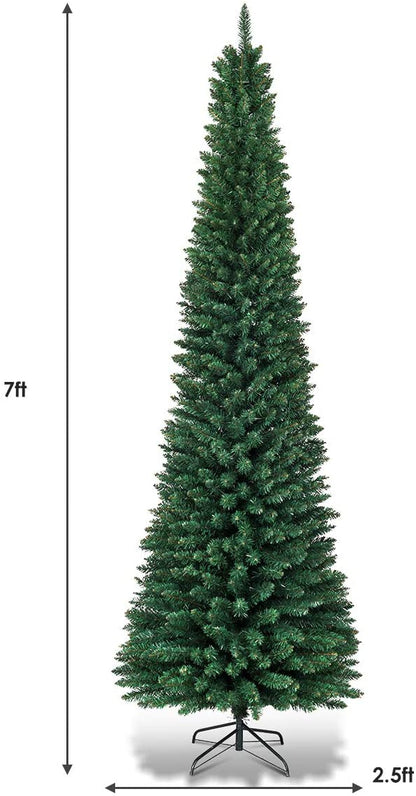Pencil Christmas Tree, Artificial Slim Skinny Tree - GoflameUS