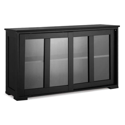 Goflame Buffet Sideboard, Wood Credenza with Sliding Doors