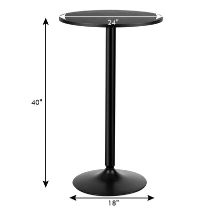 Goflame Pub Bar Table 24-Inch Round Top 40-Inch Height Modern Style