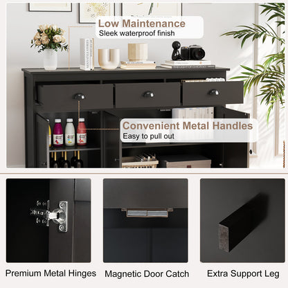 Goflame Sideboard Buffet Server Storage Cabinet Console Table