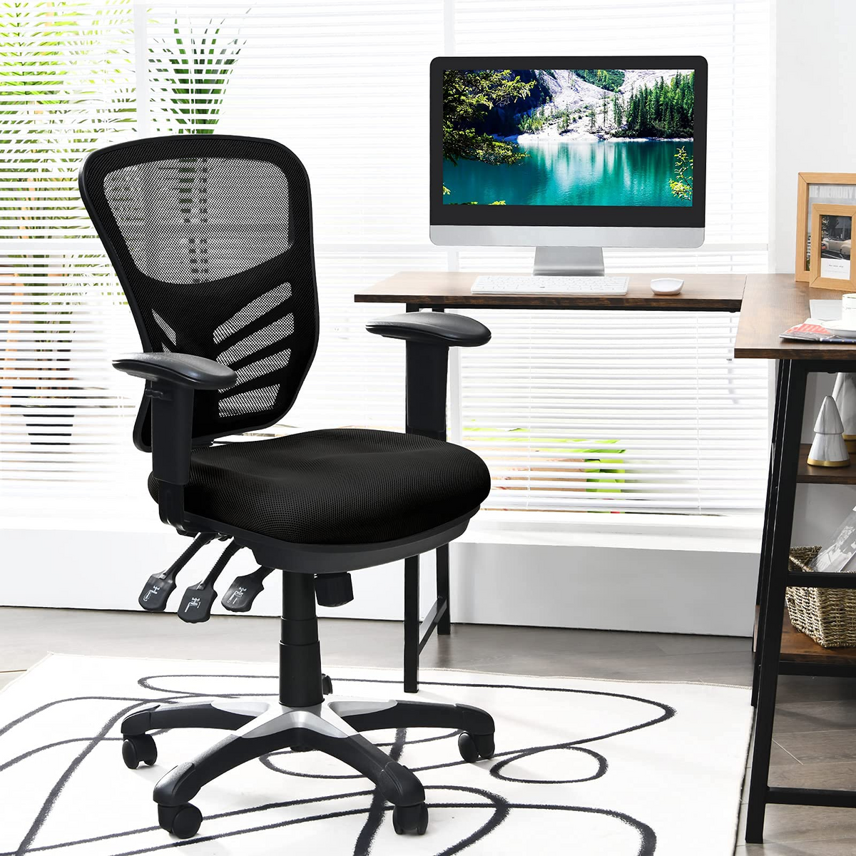 Goflame Seat Tilt Adjustment Office Chair for Working Studying Gaming