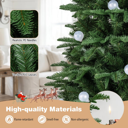 GOFLAME 7FT/8FT Pre-lit Christmas Tree with Power Connector