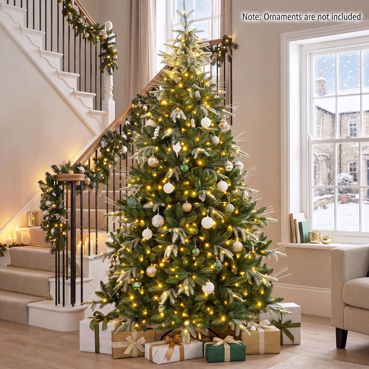 GOFLAME 7.5FT/9FT Pre-Lit Christmas Tree with Remote