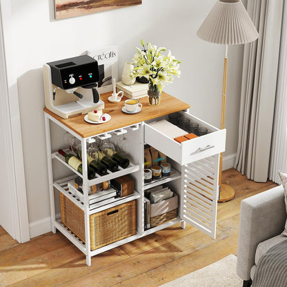 Goflame Kitchen Island with Storage Cabinet