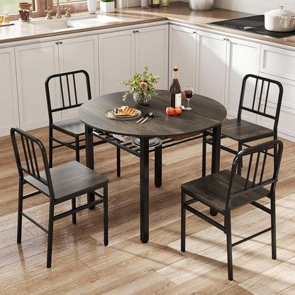 Goflame Metal Dining Chairs Set of 4 & Modern Kitchen Chairs