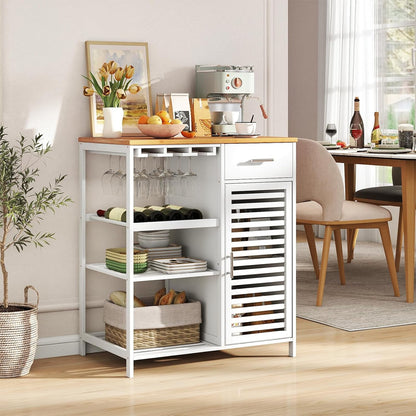Goflame Kitchen Island with Storage Cabinet