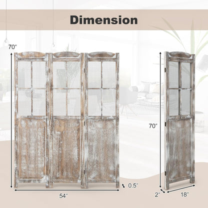 GOFLAME 3-Panel Folding Room Divider