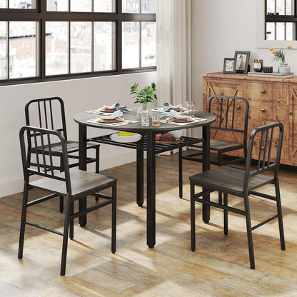 Goflame Metal Dining Chairs Set of 4 & Modern Kitchen Chairs
