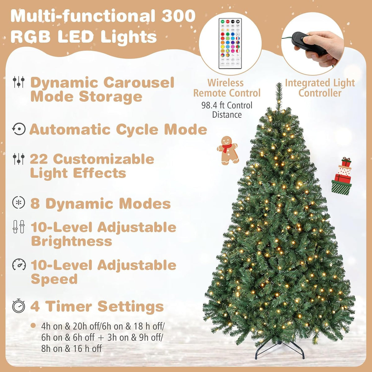 GOFLAME Christmas Tree with Remote APP Control