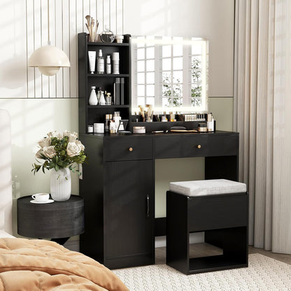 GOFLAME Makeup Vanity with Mirror and Lights