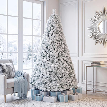 GOFLAME Artificial Christmas Tree Snow Flocked