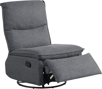 Goflame Swivel Rocking Recliner | 360° Reclining Rocker Chair with Adjustable Cushioned Back