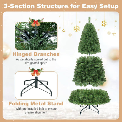 GOFLAME Artificial Christmas Tree | Dimmable Warm White & Multi-colored LED Lights