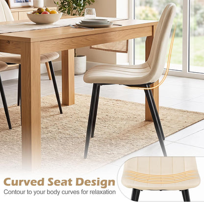 Goflame Upholstered Dining Chairs Set of 4