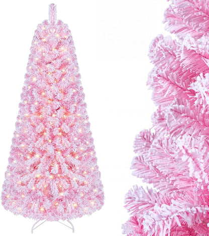 GOFLAME 5FT/6FT/7FT Prelit Christmas Tree