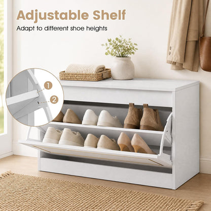GOFLAME Shoe Storage Cabinet with Flip Drawer