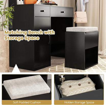 GOFLAME Makeup Vanity with Mirror and Lights
