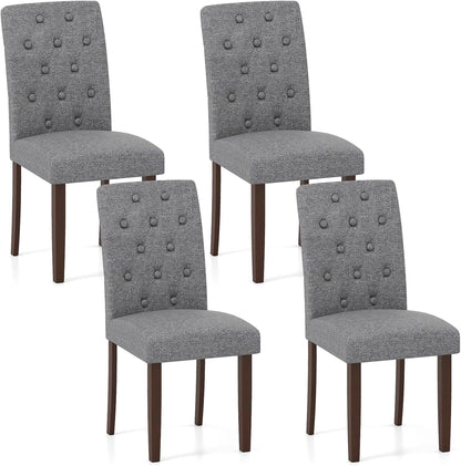 Goflame Tufted Dining Chairs Set of 2/4 Upholstered Kitchen Chairs w/Padded Seat & High Backrest