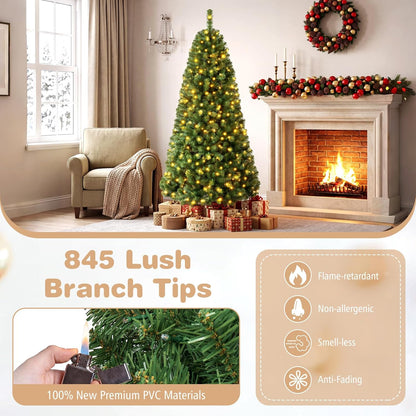 GOFLAME Artificial Christmas Tree | Dimmable Warm White & Multi-colored LED Lights