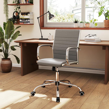 Goflame Leather Office Chair,Ergonomic Computer Desk Chair