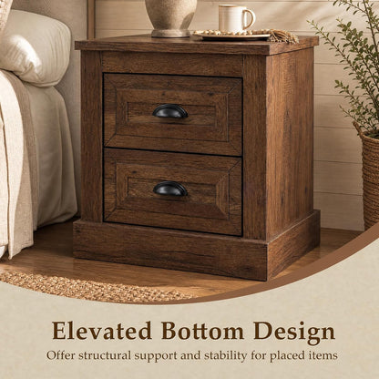 GOFLAME Nightstand with 2 Drawers