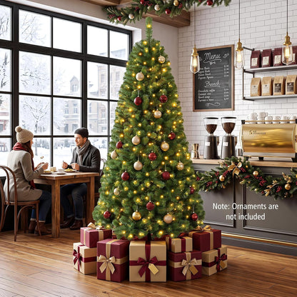 GOFLAME Artificial Christmas Tree | Dimmable Warm White & Multi-colored LED Lights