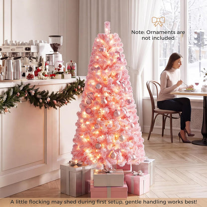 GOFLAME 5FT/6FT/7FT Prelit Christmas Tree