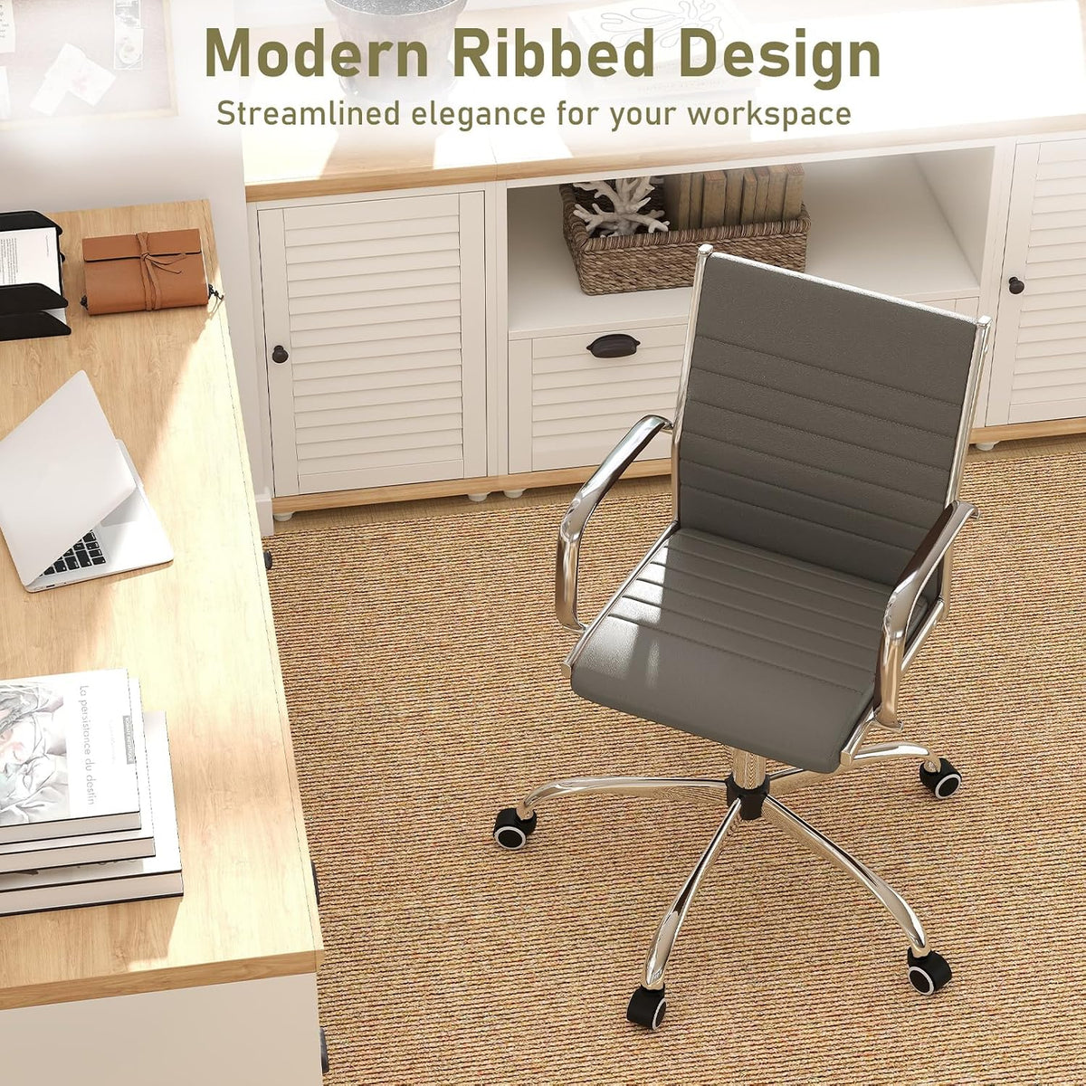 Goflame Leather Office Chair,Ergonomic Computer Desk Chair