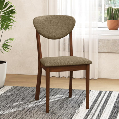 Goflame Wooden Dining Chairs Set of 4, Upholstered Kitchen Chairs | Farmhouse Dining Room Chair w/ Padded Seat & Back