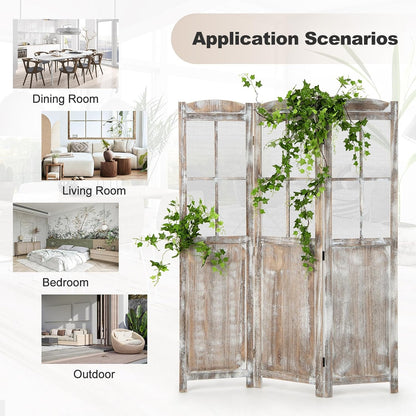 GOFLAME 3-Panel Folding Room Divider