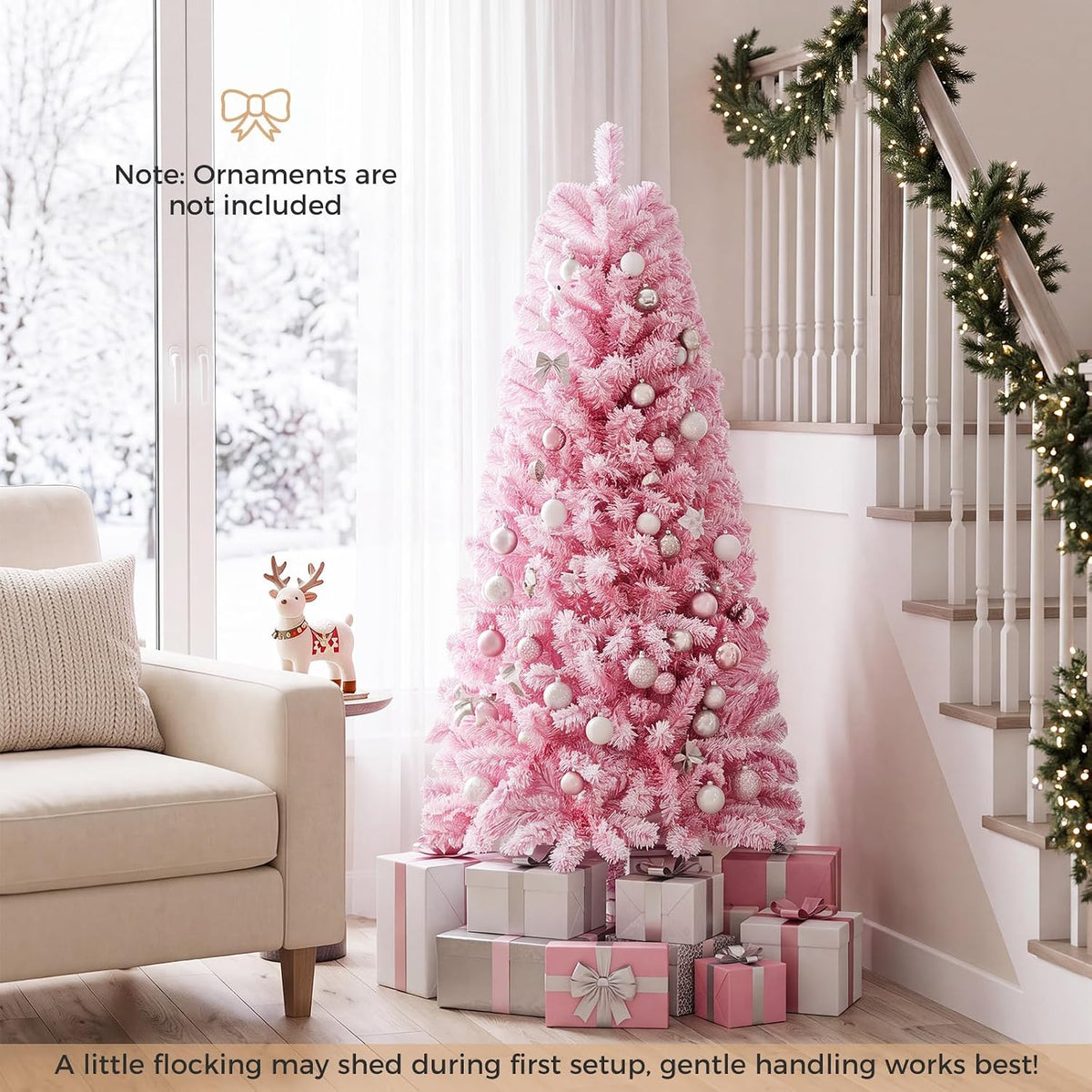 GOFLAME 5FT/6FT/7FT Prelit Christmas Tree