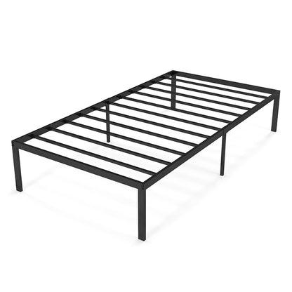 14” Twin Size Bed Frame, Metal Platform Bed Frame with Heavy Duty Steel Slat Support