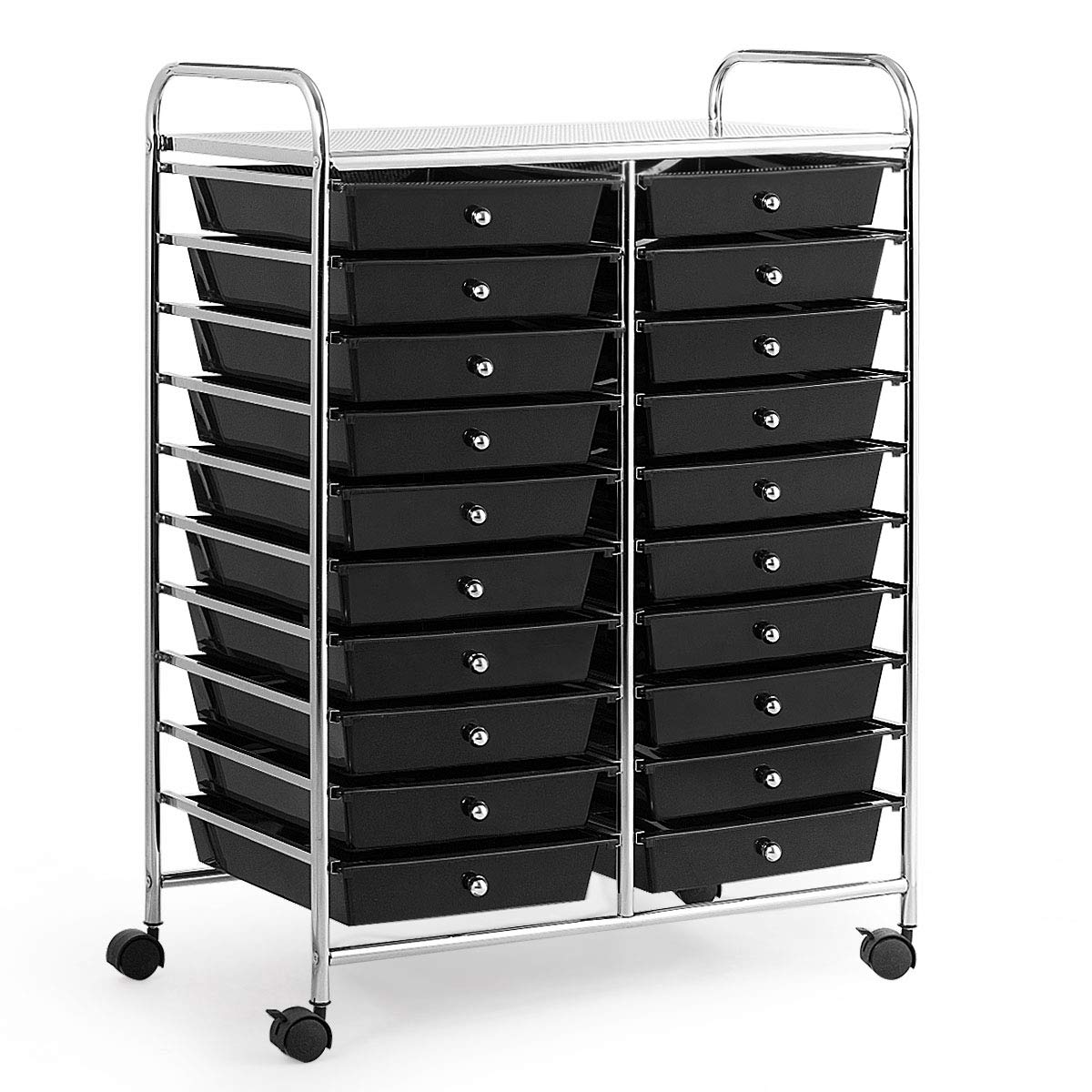 Goflame Storage Drawer Carts, 20-Drawer Organizer, Utility Cart on Wheels