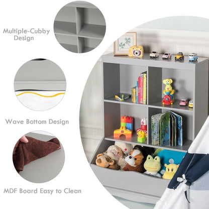 3 Shelf 4 Cube Units, Storage Bins Cubbies for Kids????? Collections - Goflameus