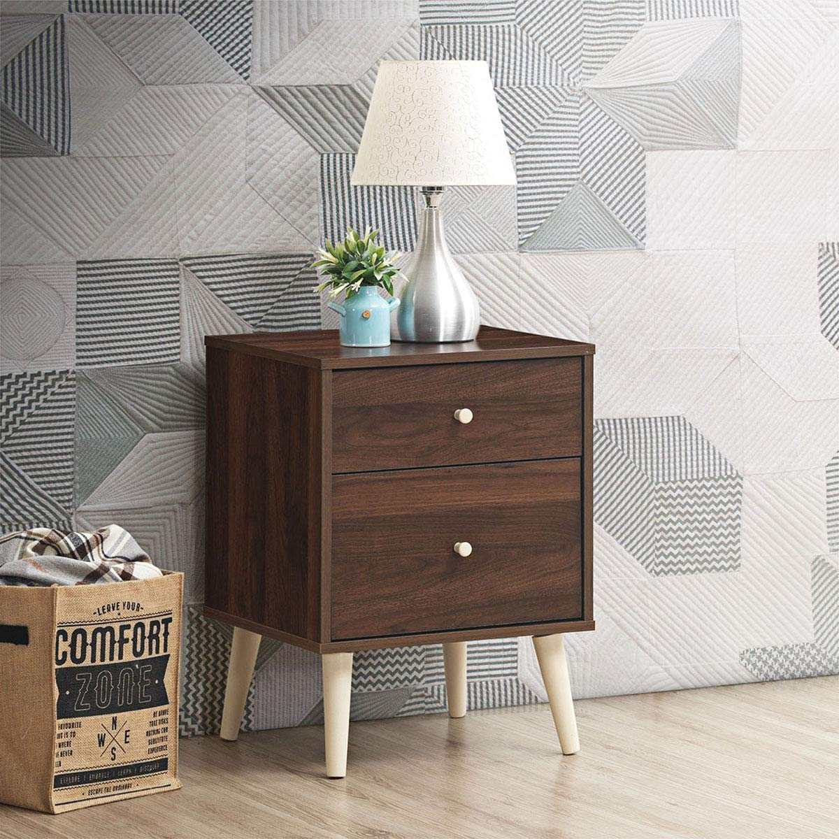 Goflame Hallway Storage Cabinet Organizer Beside End Table