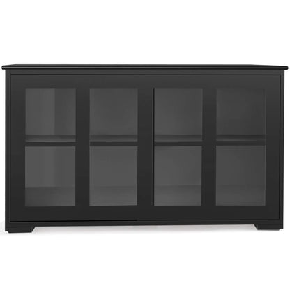 Goflame Buffet Sideboard, Wood Credenza with Sliding Doors