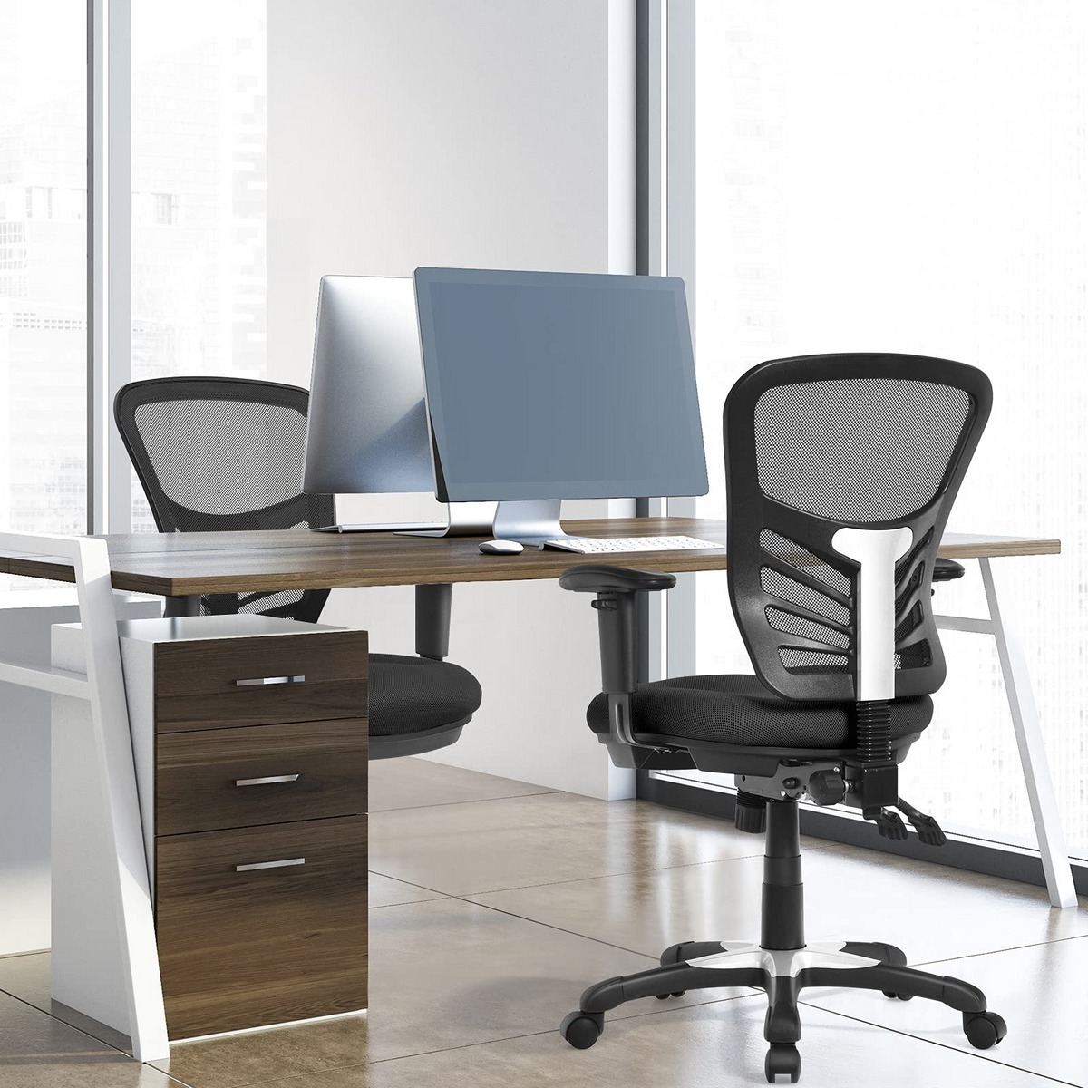 Goflame Seat Tilt Adjustment Office Chair for Working Studying Gaming